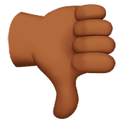 👎🏾 Emoji Daumen runter: mitteldunkle Hautfarbe Apple iOS 10.3.