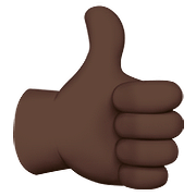 👍🏿 Emoji Polegar Para Cima: Pele Escura na Apple iOS 10.3.