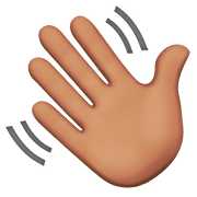 👋🏽 Emoji winkende Hand: mittlere Hautfarbe Apple iOS 10.3.