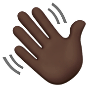 👋🏿 Emoji Mão Acenando: Pele Escura na Apple iOS 10.3.