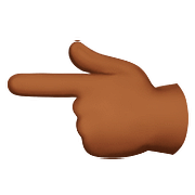 👈🏾 Emoji Dorso Da Mão Com Dedo Indicador Apontando Para A Esquerda: Pele Morena Escura na Apple iOS 10.3.