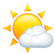 🌤️ Emoji Sonne hinter kleiner Wolke Apple iOS 10.3.