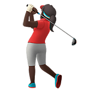 🏌🏿‍♀️ Emoji Mulher Golfista: Pele Escura na Apple iOS 10.3.