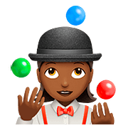 Emoji 🤹🏾‍♀️ Giocoliere Donna: Carnagione Abbastanza Scura su Apple iOS 10.3.