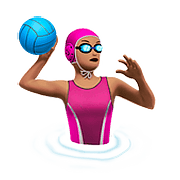 🤽🏽‍♀️ Emoji Mulher Jogando Polo Aquático: Pele Morena na Apple iOS 10.3.