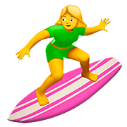Emoji 🏄‍♀️ Surfista Donna su Apple iOS 10.3.