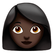👩🏿 Emoji Frau: dunkle Hautfarbe Apple iOS 10.3.