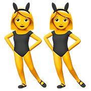 Emoji 👯 Persone Con Orecchie Da Coniglio su Apple iOS 10.3.