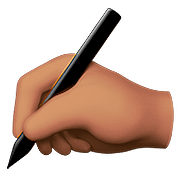 ✍🏽 Emoji Escrevendo à Mão: Pele Morena na Apple iOS 10.3.