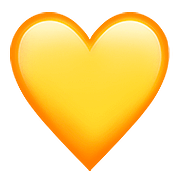 Émoji 💛 Cœur Jaune sur Apple iOS 10.3.