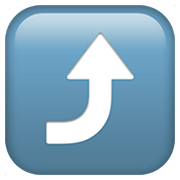 Émoji ⤴️ Flèche Courbe Haut sur Apple iOS 11.2.
