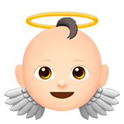 👼🏻 Emoji Bebê Anjo: Pele Clara na Apple iOS 11.2.