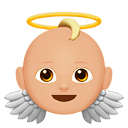 Émoji 👼🏼 Bébé Ange : Peau Moyennement Claire sur Apple iOS 11.2.