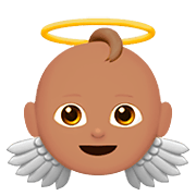 Émoji 👼🏽 Bébé Ange : Peau Légèrement Mate sur Apple iOS 11.2.