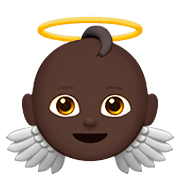 👼🏿 Emoji Bebê Anjo: Pele Escura na Apple iOS 11.2.