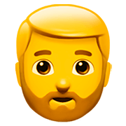 Émoji 🧔 Homme Barbu sur Apple iOS 11.2.