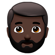 Emoji 🧔🏿 Uomo Con La Barba: Carnagione Scura su Apple iOS 11.2.