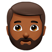 Emoji 🧔🏾 Uomo Con La Barba: Carnagione Abbastanza Scura su Apple iOS 11.2.