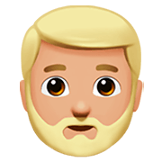 Émoji 🧔🏼 Homme Barbu : Peau Moyennement Claire sur Apple iOS 11.2.