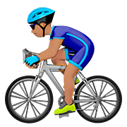 Émoji 🚴🏽 Cycliste : Peau Légèrement Mate sur Apple iOS 11.2.