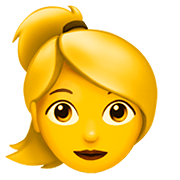 👱‍♀️ Emoji Mulher: Cabelo Loiro na Apple iOS 11.2.