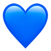 Émoji 💙 Cœur Bleu sur Apple iOS 11.2.