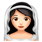 Émoji 👰🏻 Personne Mariée Avec Voile : Peau Claire sur Apple iOS 11.2.