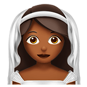 👰🏾 Emoji Person mit Schleier: mitteldunkle Hautfarbe Apple iOS 11.2.