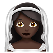 Emoji 👰🏿 Persona Con Velo: Carnagione Scura su Apple iOS 11.2.