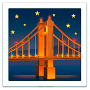 🌉 Emoji Brücke vor Nachthimmel Apple iOS 11.2.