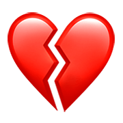 Émoji 💔 Cœur Brisé sur Apple iOS 11.2.