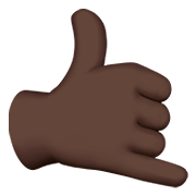 Emoji 🤙🏿 Mano Con Gesto Di Chiamata: Carnagione Scura su Apple iOS 11.2.