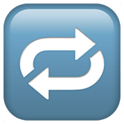 Emoji 🔁 Pulsante Di Ripetizione Della Riproduzione su Apple iOS 11.2.
