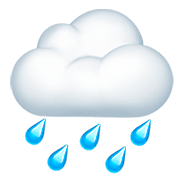 🌧️ Emoji Nuvem Com Chuva na Apple iOS 11.2.