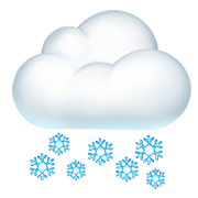 🌨️ Emoji Nuvem Com Neve na Apple iOS 11.2.