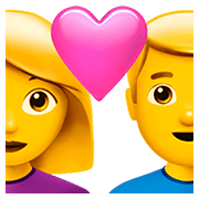👩‍❤️‍👨 Emoji Casal Apaixonado: Mulher E Homem na Apple iOS 11.2.