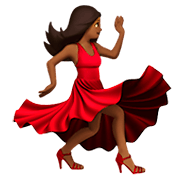 💃🏾 Emoji tanzende Frau: mitteldunkle Hautfarbe Apple iOS 11.2.