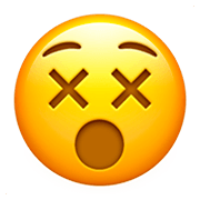 Emoji 😵 Faccina Frastornata su Apple iOS 11.2.