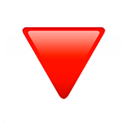 🔻 Emoji Triángulo Rojo Hacia Abajo en Apple iOS 11.2.