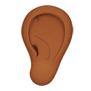 Emoji 👂🏾 Orecchio: Carnagione Abbastanza Scura su Apple iOS 11.2.