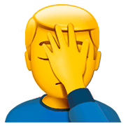 Emoji 🤦 Persona Esasperata su Apple iOS 11.2.