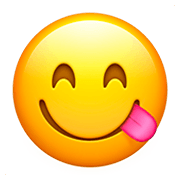 😋 Emoji Rosto Saboreando Comida na Apple iOS 11.2.