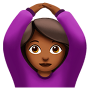 🙆🏾 Emoji Pessoa Fazendo Gesto De «OK»: Pele Morena Escura na Apple iOS 11.2.