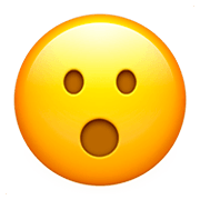 😮 Emoji Rosto Com Boca Aberta na Apple iOS 11.2.