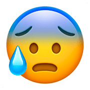 😰 Emoji Rosto Ansioso Com Gota De Suor na Apple iOS 11.2.