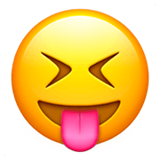 😝 Emoji Gesicht mit herausgestreckter Zunge und zusammengekniffenen Augen Apple iOS 11.2.