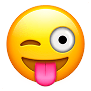 😜 Emoji Rosto Piscando E Com Língua Para Fora na Apple iOS 11.2.