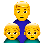 👨‍👦‍👦 Emoji Familie: Mann, Junge und Junge Apple iOS 11.2.