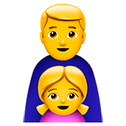 👨‍👧 Emoji Familie: Mann, Mädchen Apple iOS 11.2.