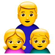 Emoji 👨‍👧‍👦 Famiglia: Uomo, Bambina E Bambino su Apple iOS 11.2.